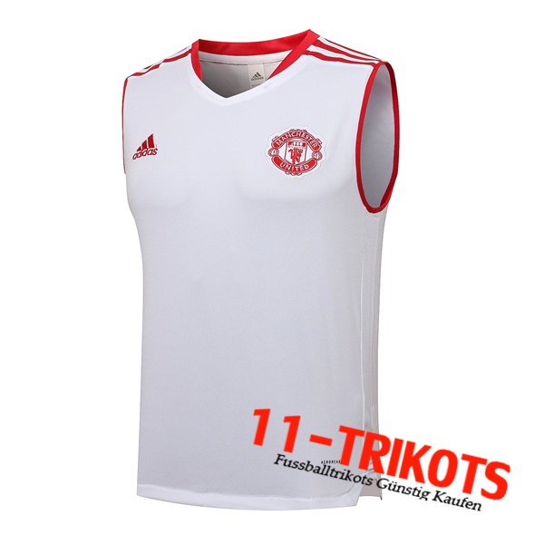 Manchester United Trainings-Tanktop Weiß 2021/2022