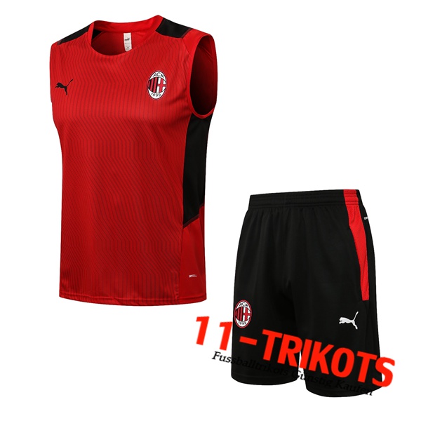 AC Milan Trainings-Tanktop + Shorts Rot/Schwarz 2021/2022