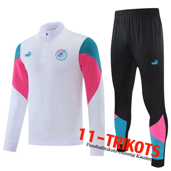 Manchester City Trainingsanzug Rose/Weiß/Blau 2021/2022