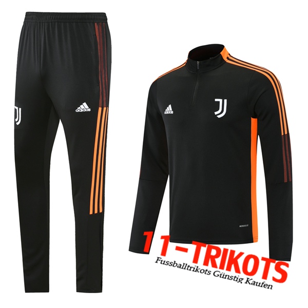 Juventus Trainingsanzug Schwarz/Orange 2021/2022