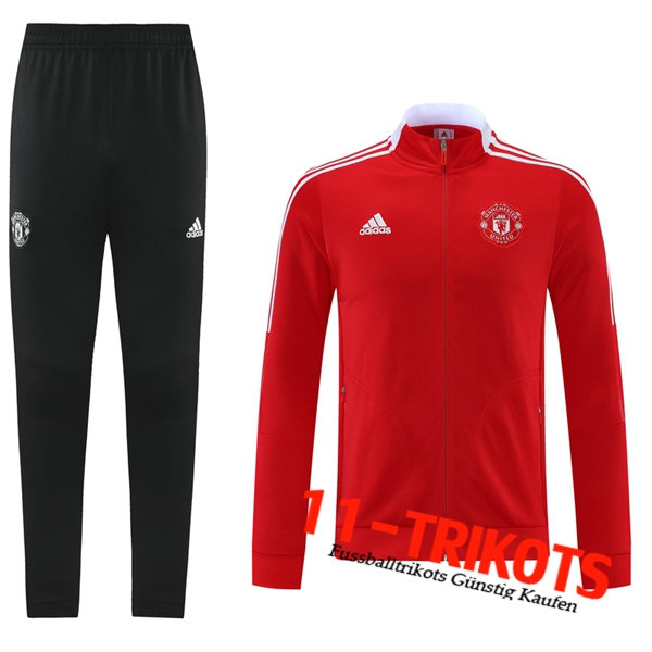 Manchester United Trainingsanzug (Jacke) Rot/Weiß 2021/2022