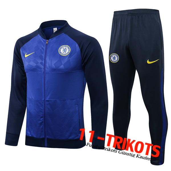 FC Chelsea Trainingsanzug (Jacke) Schwarz/Blau 2021/2022