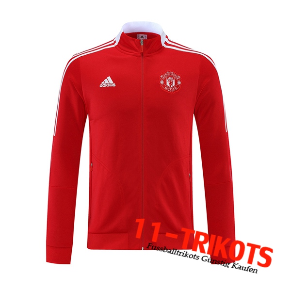 Manchester United Trainingsjacke Rot/Weiß 2021/2022