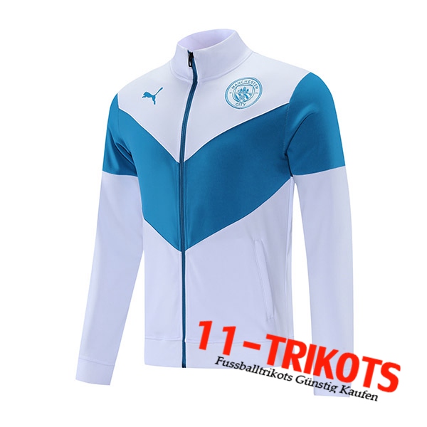 Manchester City Trainingsjacke Weiß/Blau 2021/2022