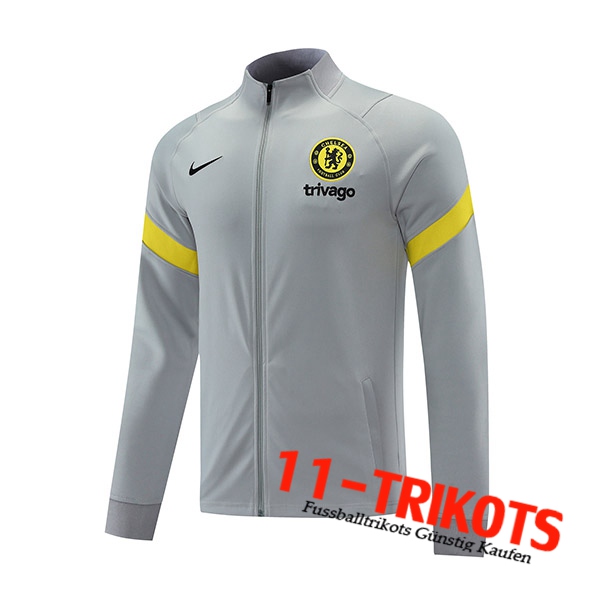 FC Chelsea Trainingsjacke Grau/Gelb 2021/2022