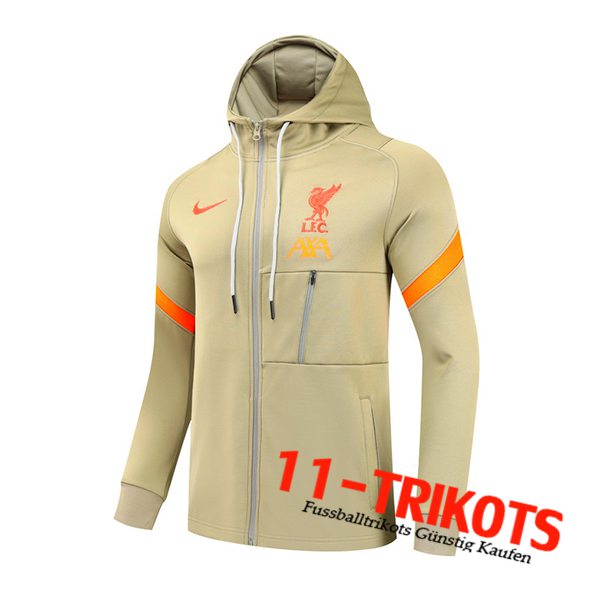 FC Liverpool Trainingsjacke Mit Kapuze Braun 2021/2022