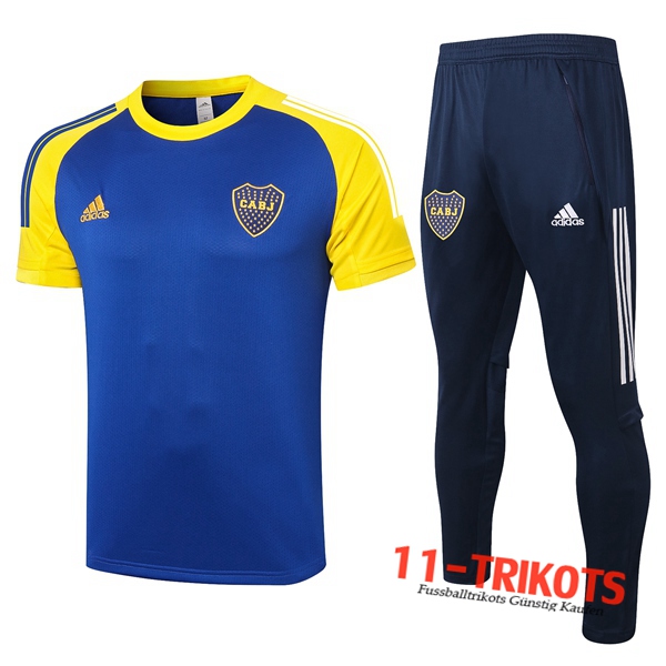 Neuestes Fussball Boca Juniors Poloshirt + Hose Blau 2020/2021