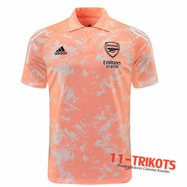 Neuestes Fussball Arsenal Poloshirt Rose/Weiß 2020/2021