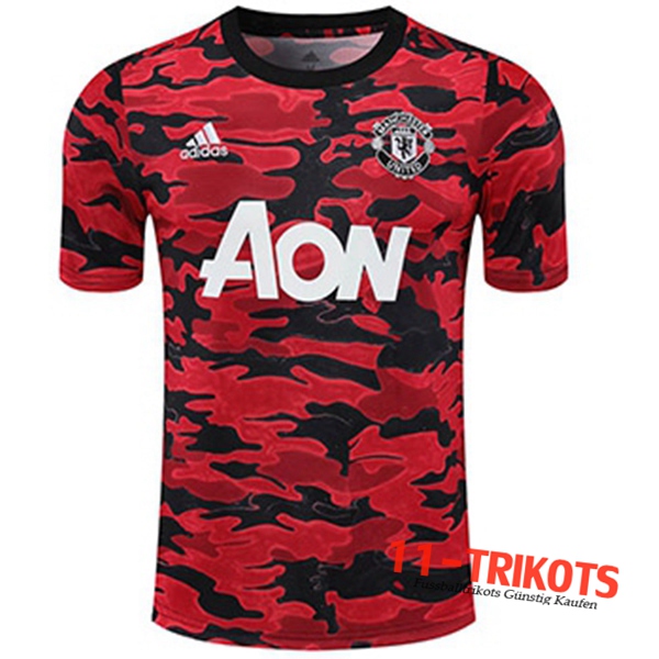 Neuestes Manchester United Trainingstrikot Schwarz/Rot 2020/2021 | 11-Trikots