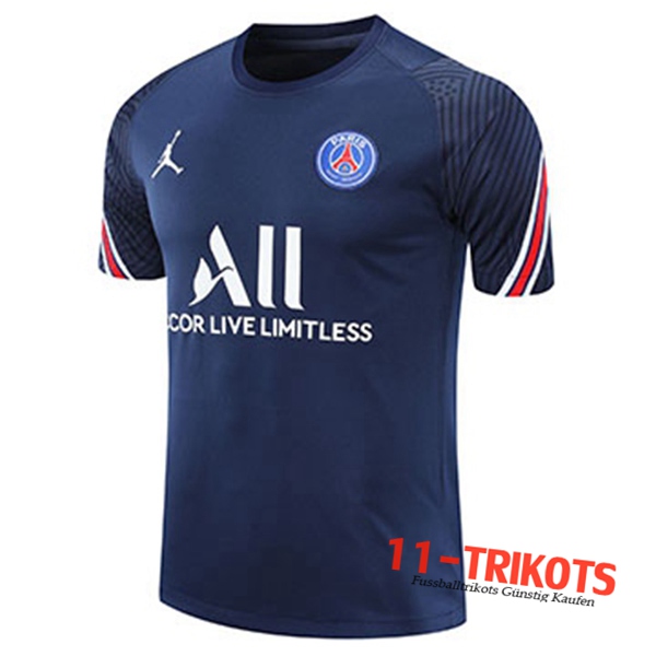 Neuestes PSG Jordan Trainingstrikot Blau Marin 2020/2021 | 11-Trikots