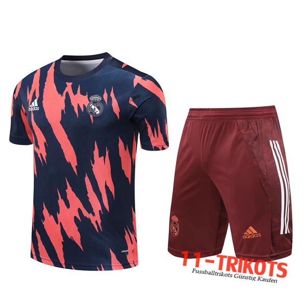 Neuestes Real Madrid Trainingstrikot + Shorts Marron/Blau 2020/2021 | 11-Trikots