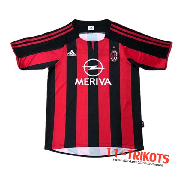 Neuestes Fussball Milan AC Retro Heimtrikot 2003/2004