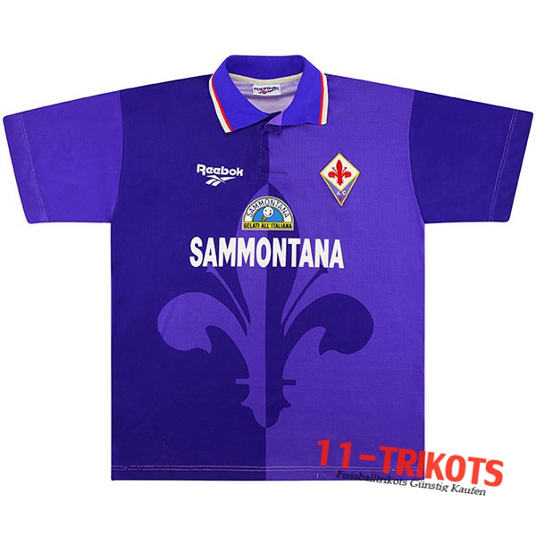 Neuestes Fussball ACF Fiorentina Retro Heimtrikot 1995/1996