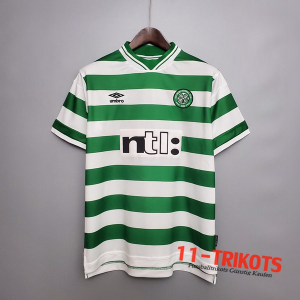 Neuestes Fussball Celtic FC Retro Heimtrikot 1999/2000