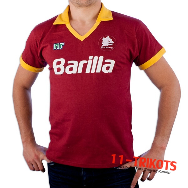 Neuestes Fussball AS Roma Retro Heimtrikot 1989/1990