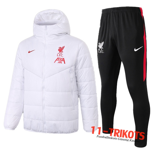 Chaqueta De Plumas FC Liverpool + Pantalones Blanco 2020 2021