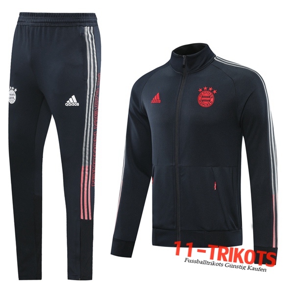 Bayern Munchen Trainingsanzug (Jacke) Schwarz 2020 2021 | 11-trikots