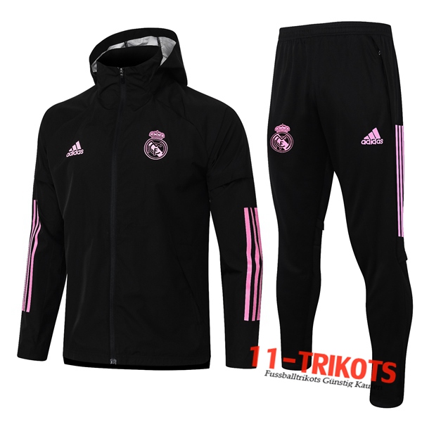 Real Madrid Trainingsanzug Windjacke Schwarz/Rose 2020 2021 | 11-trikots