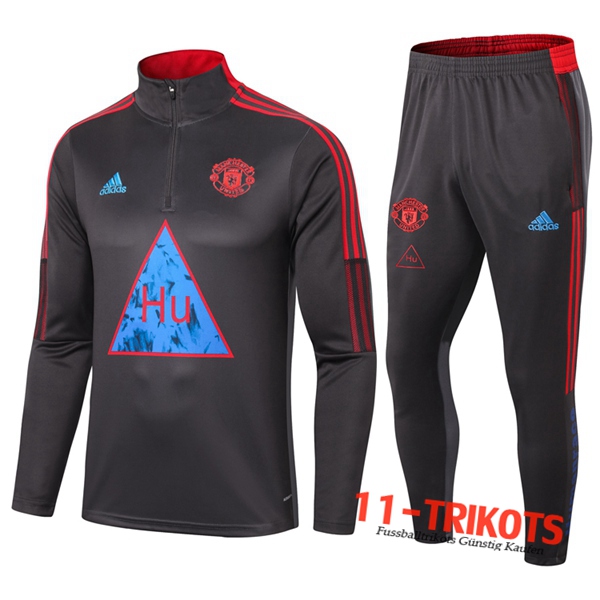 Manchester United Trainingsanzug Joint Edition Grau Dunkel 2020 2021 | 11-trikots