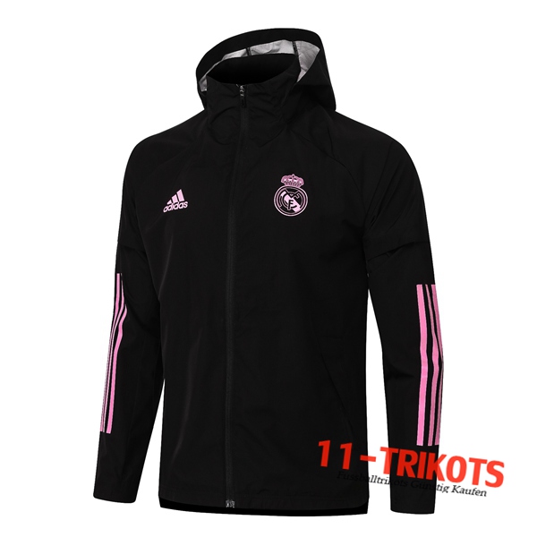 Chaqueta Futbol Rompevientos Real Madrid Negro/Rosa 2020/2021