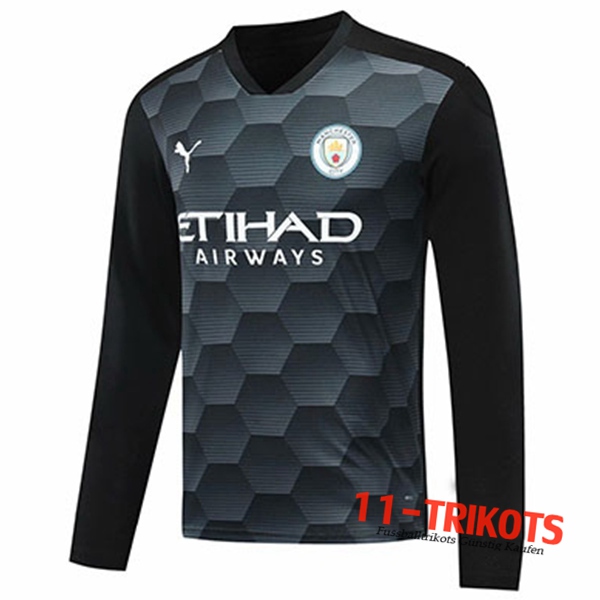 Neues Fussball Manchester City Torwart Schwarz Langarm 2020 2021 | 11-trikots