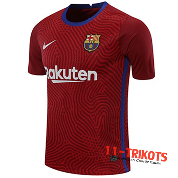 Neues Fussball FC Barcelona Torwart Rot 2020 2021 | 11-trikots