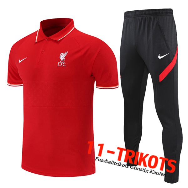 FC Liverpool Poloshirt + Hose Rot 2021/2022