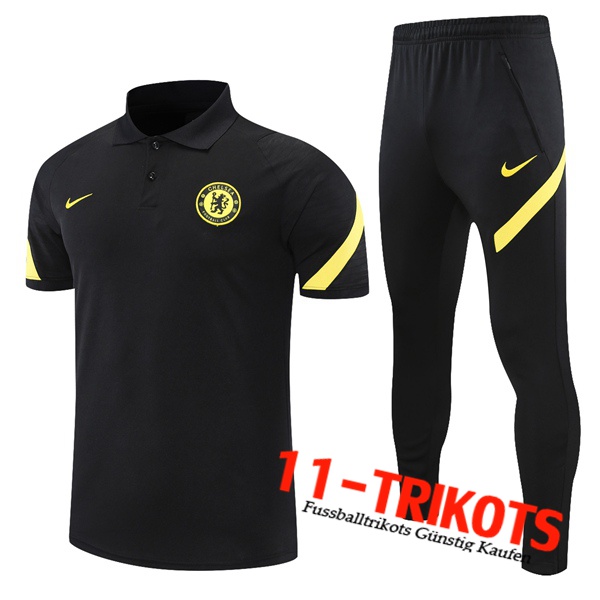 FC Chelsea Poloshirt + Hose Blanc/Rot 2021/2022