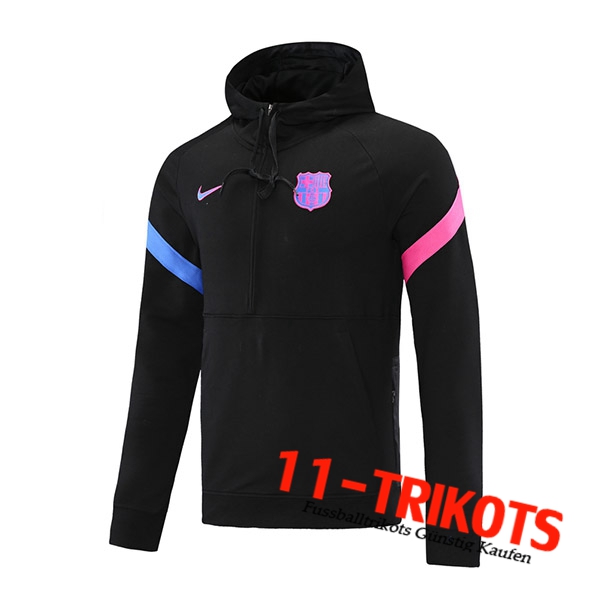 FC Barcelona Training Sweatshirt Mit KapuzeSchwarz/Rot/Blau 2021/2022