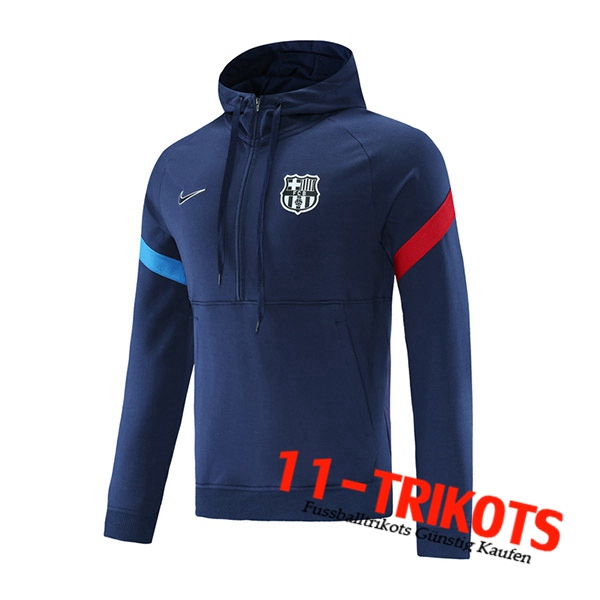 FC Barcelona Training Sweatshirt Mit KapuzeDunkblau/Rot/Blau 2021/2022