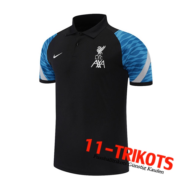 FC Liverpool Poloshirt Schwarz/Blau 2021/2022