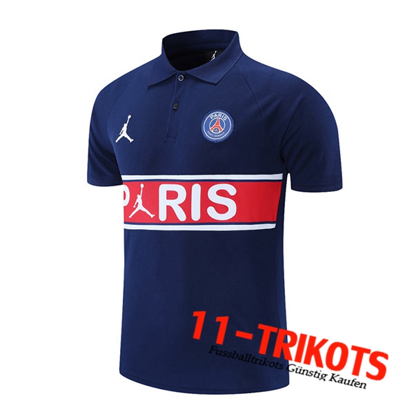 Jordan PSG Poloshirt Dunkblau/Rot/Blanc 2021/2022