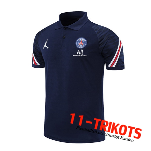 Jordan PSG Poloshirt Dunkblau/Rot 2021/2022