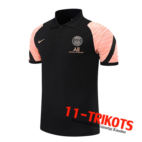 Jordan PSG Poloshirt Schwarz/Rosa 2021/2022