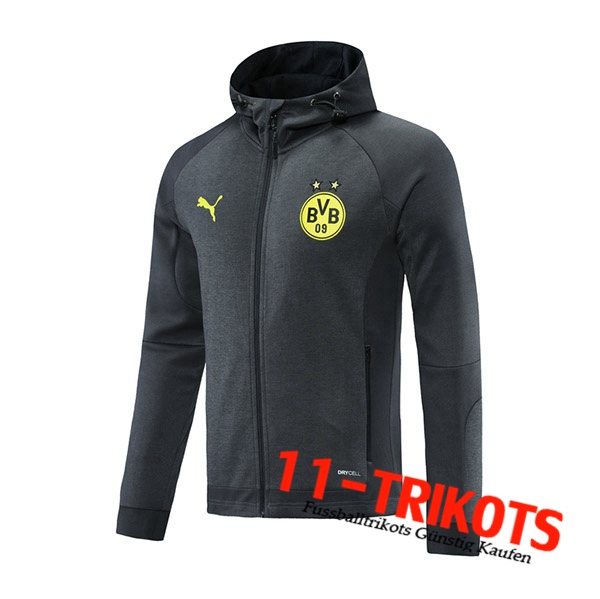 Dortmund BVB Trainingsjacke Mit Kapuze Dunkelgrau 2021/2022