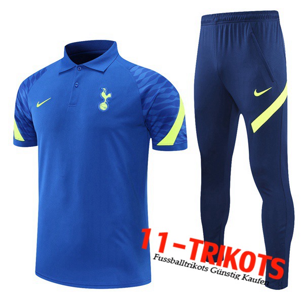 Tottenham Hotspur Poloshirt + Hose Blau/Grun 2021/2022
