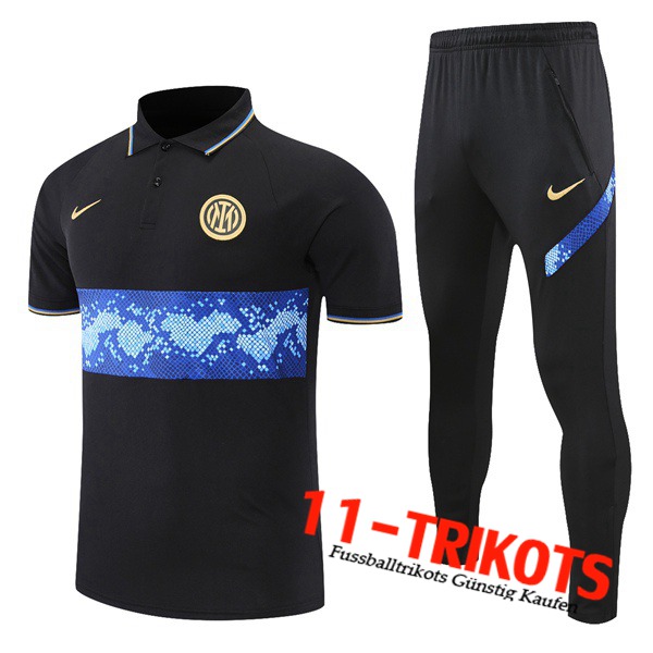 Inter Milan Poloshirt + Hose Schwarz/Blau 2021/2022