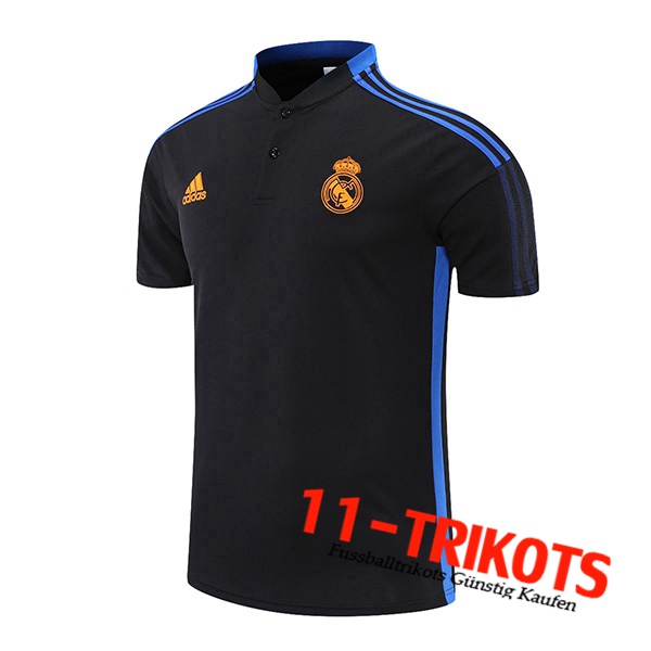 Real Madrid Poloshirt Schwarz/Blau 2021/2022