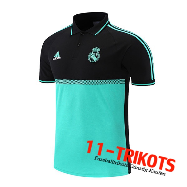 Real Madrid Poloshirt Schwarz/Grun 2021/2022