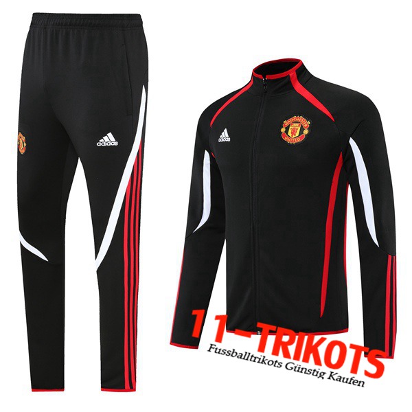 Manchester United Trainingsanzug (Jacke) Rot/Schwarz 2021/2022