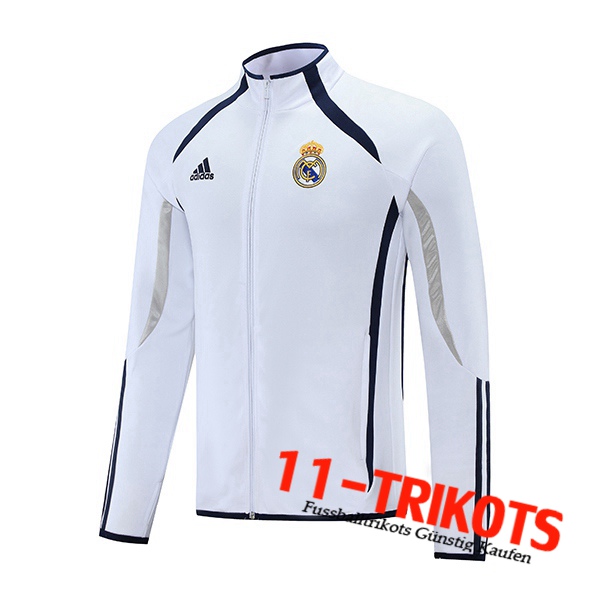 Real Madrid Trainingsjacke Weiß/Schwarz 2021/2022