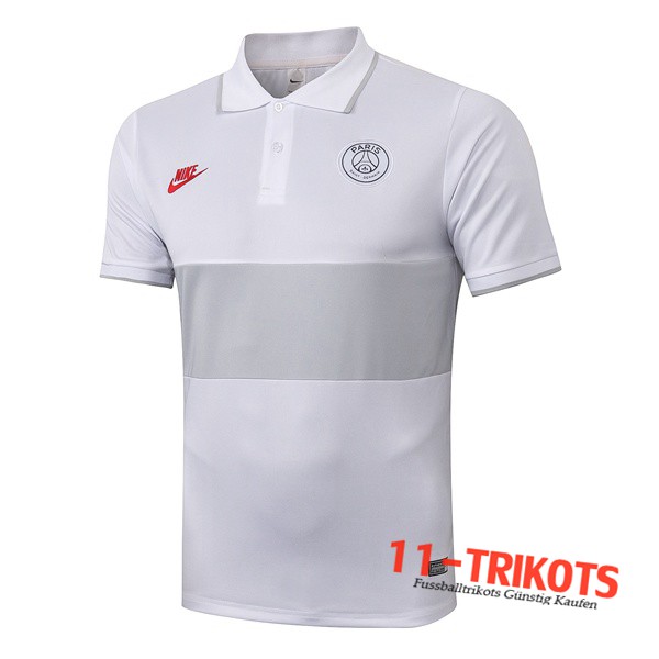 Neuestes Fussball Paris PSG Poloshirt Weiß Gelb 2019 2020 | 11-trikots