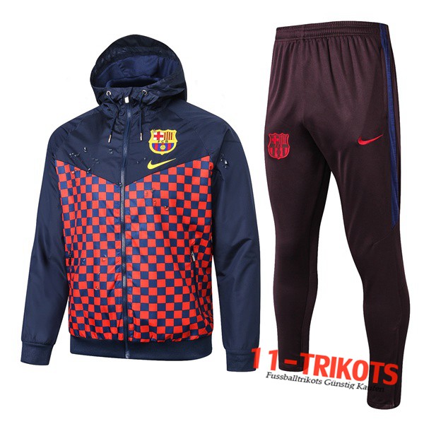 Neuestes Fussball FC Barcelona Trainingsanzug Windjacke Blau Rot 2019 2020 | 11-trikots