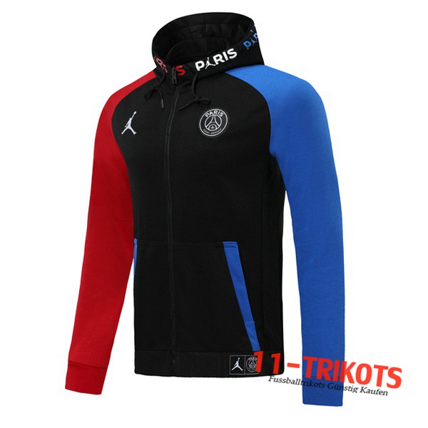 Neuestes Fussball Kapuzenpulli Jordan Paris PSG Trainingsjacke Kapuzenpulli Schwarz Blau Rot 2019 2020 | 11-Trikots