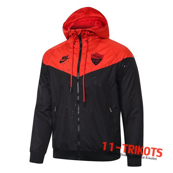 Chaqueta Futbol Rompevientos AS Roma Roja Negro 2019 2020