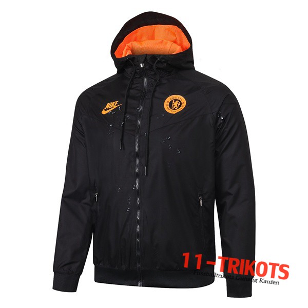 Chaqueta Futbol Rompevientos FC Chelsea Negro 2019 2020