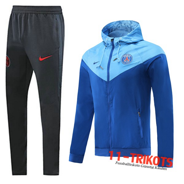 Paris PSG Trainingsanzug Windjacke Blau Dunkel 2020 2021 | 11-trikots