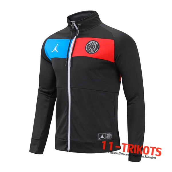 Neuestes Fussball Paris PSG Trainingsjacke Rot Blau Hoher Kragen 2020 2021 | 11-trikots