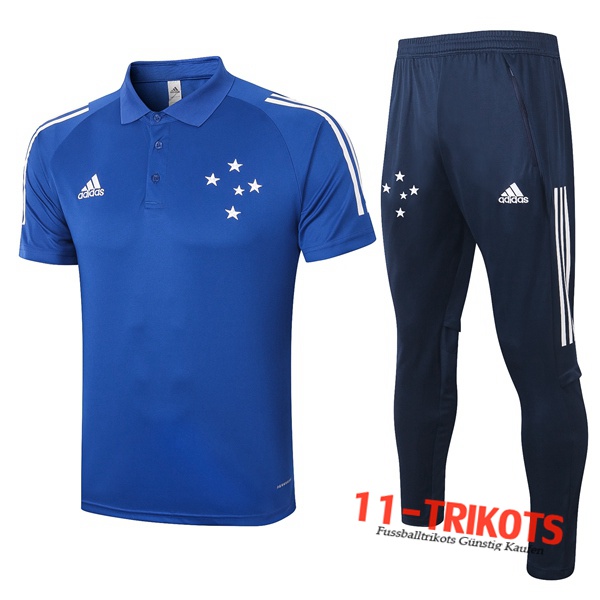 Neuestes Fussball Cruzeiro EC Poloshirt + Hose Blau 2020/2021 | 11-trikots