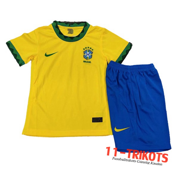 Neuestes Fussball Brasilien Kinder Heimtrikot 2020/2021 | 11-trikots